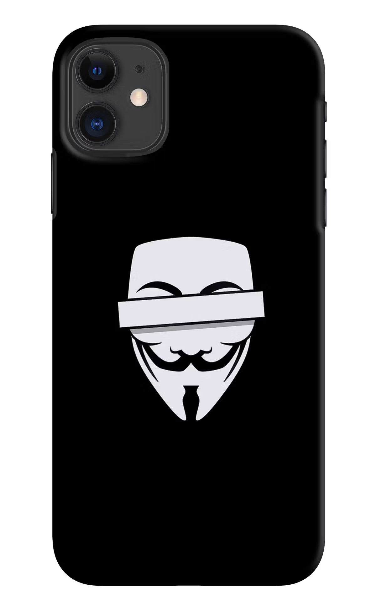 Anonymous Face iPhone 11 Hard Case Back Cover by Casekaro