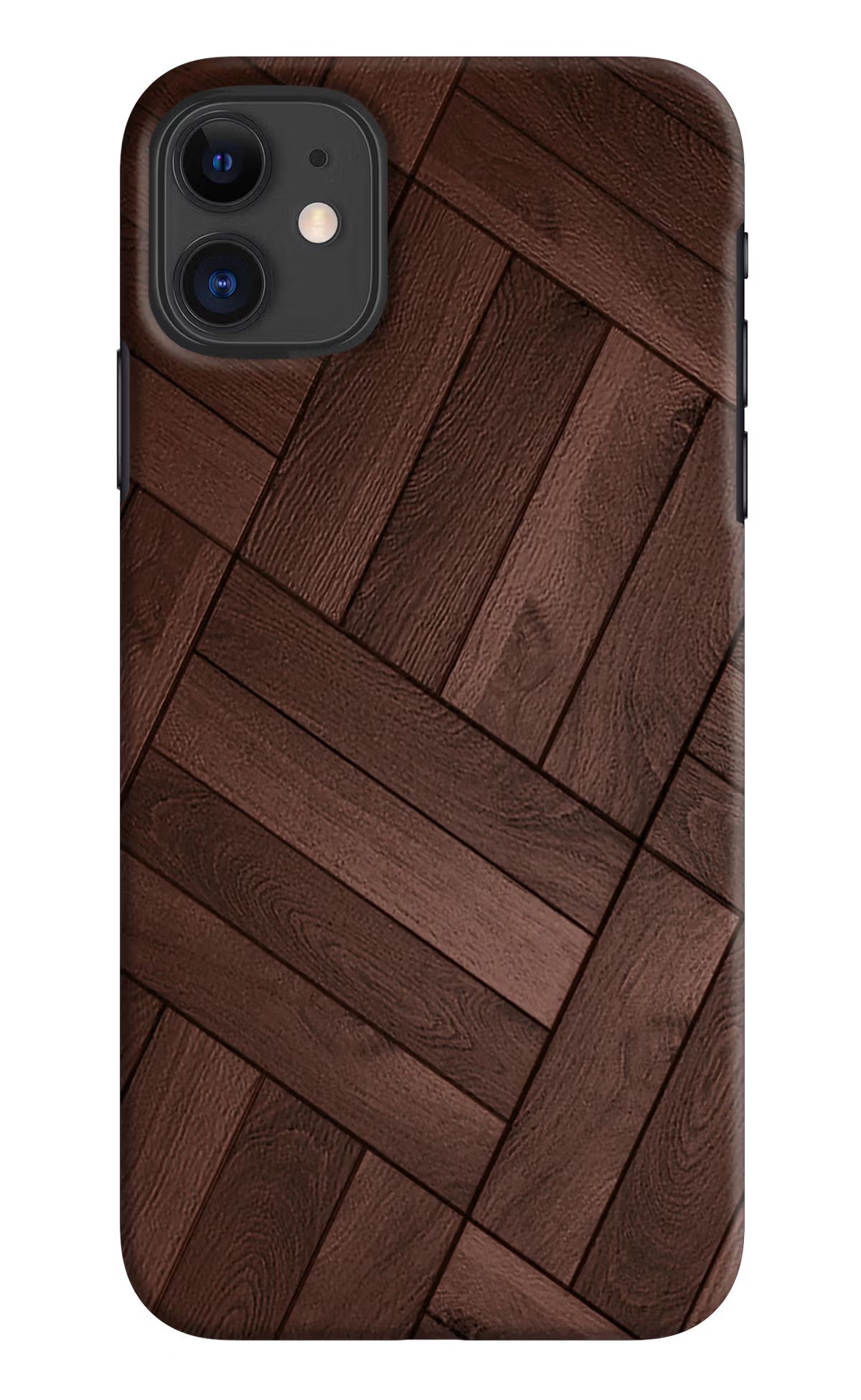 Wooden Texture Design iPhone 11 Hard Case Back Cover by Casekaro
