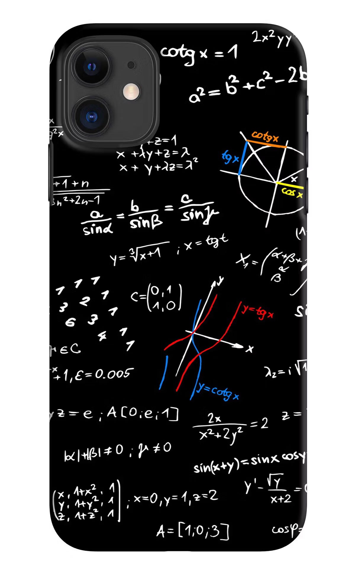 Mathematics Formula iPhone 11 Hard Case Back Cover by Casekaro