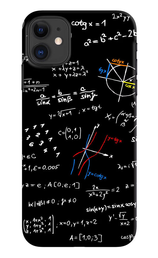 Mathematics Formula iPhone 11 Hard Case Back Cover by Casekaro