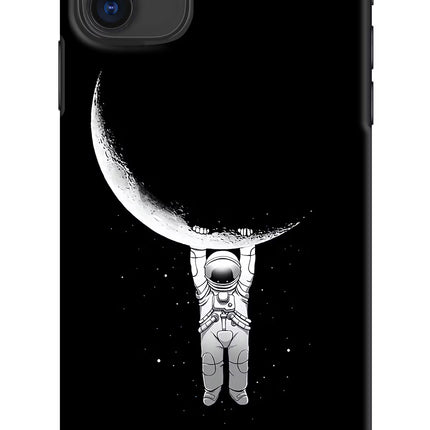 Moon Space iPhone 11 Hard Case Back Cover by Casekaro
