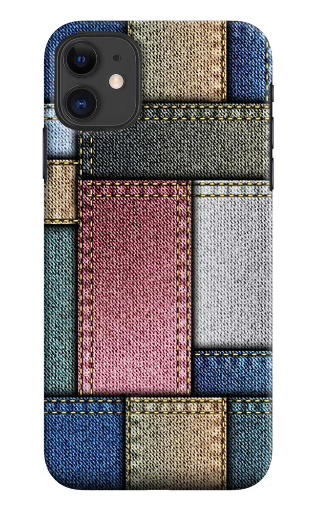 Multicolor Jeans iPhone 11 Hard Case Back Cover by Casekaro