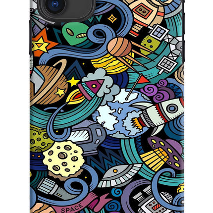 Space Abstract iPhone 11 Hard Case Back Cover by Casekaro