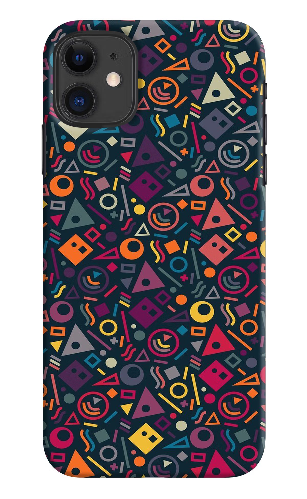 Geometric Abstract iPhone 11 Hard Case Back Cover by Casekaro
