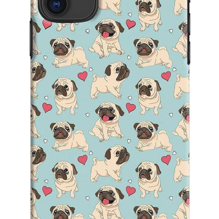 Pug Dog iPhone 11 Hard Case Back Cover by Casekaro