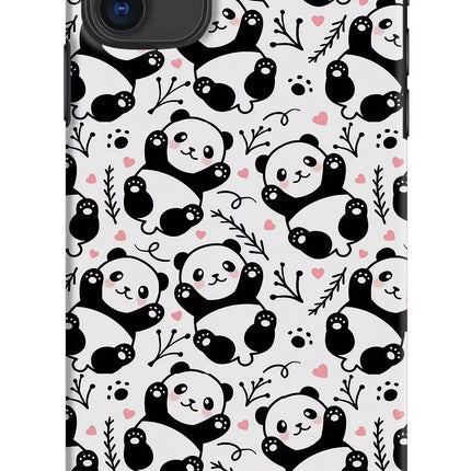 Cute Panda iPhone 11 Hard Case Back Cover by Casekaro