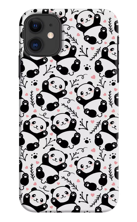 Cute Panda iPhone 11 Hard Case Back Cover by Casekaro
