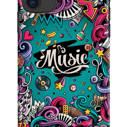 Music Graffiti iPhone 11 Hard Case Back Cover by Casekaro