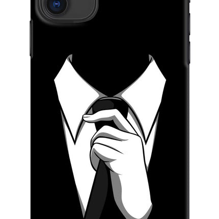 Black Tie iPhone 11 Hard Case Back Cover by Casekaro