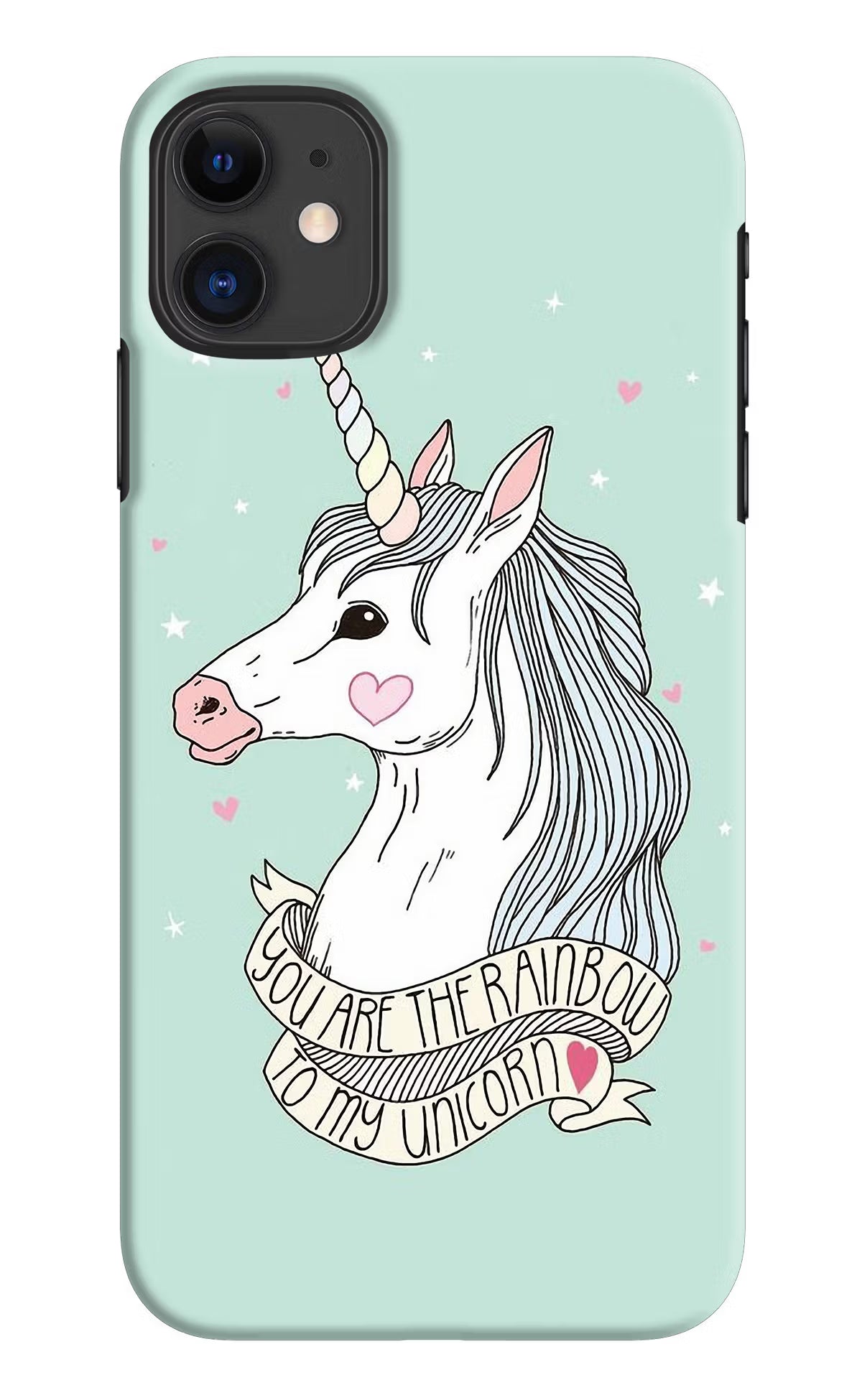 Unicorn Wallpaper iPhone 11 Hard Case Back Cover by Casekaro