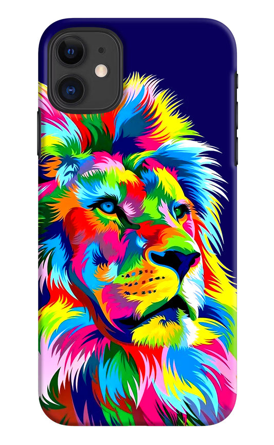 Vector Art Lion iPhone 11 Hard Case Back Cover by Casekaro