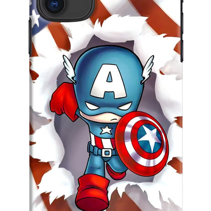 Captain America iPhone 11 Hard Case Back Cover by Casekaro