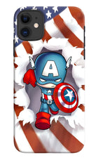 Captain America iPhone 11 Hard Case Back Cover by Casekaro