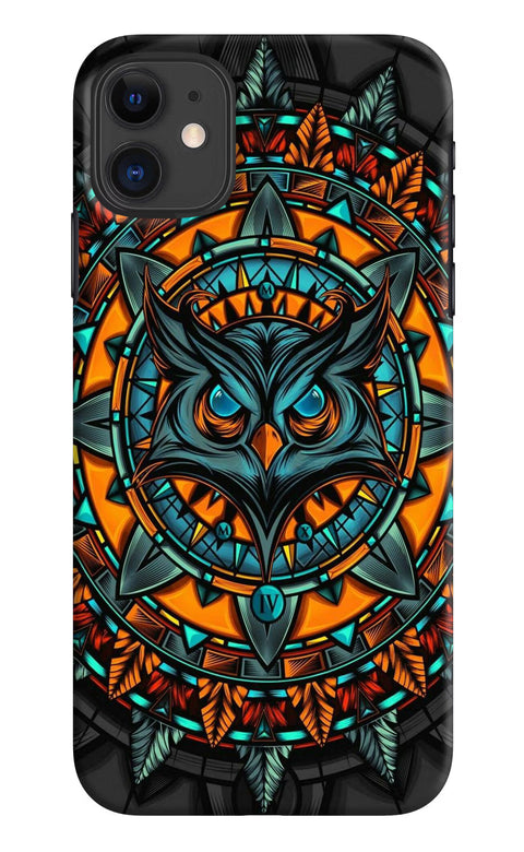 Angry Owl Art iPhone 11 Back Cover