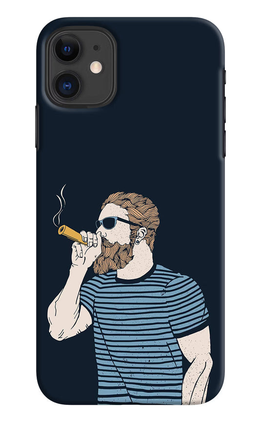 Smoking iPhone 11 Hard Case Back Cover by Casekaro