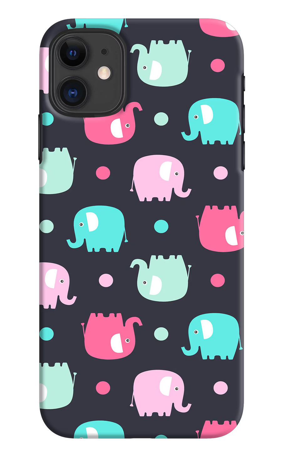 Elephants iPhone 11 Back Cover, Hard case