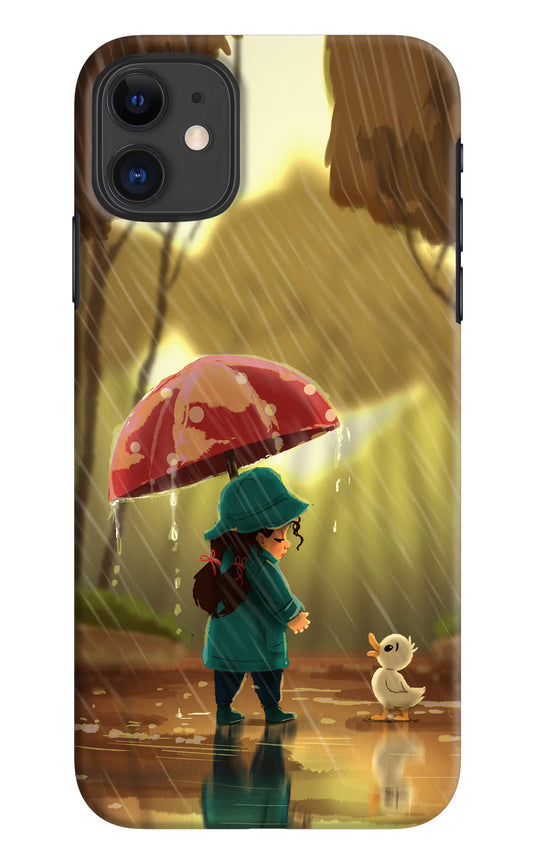 Rainy Day iPhone 11 Hard Case Back Cover by Casekaro