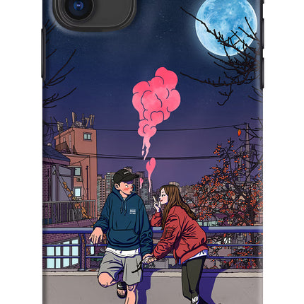 Chilling Couple iPhone 11 Hard Case Back Cover by Casekaro