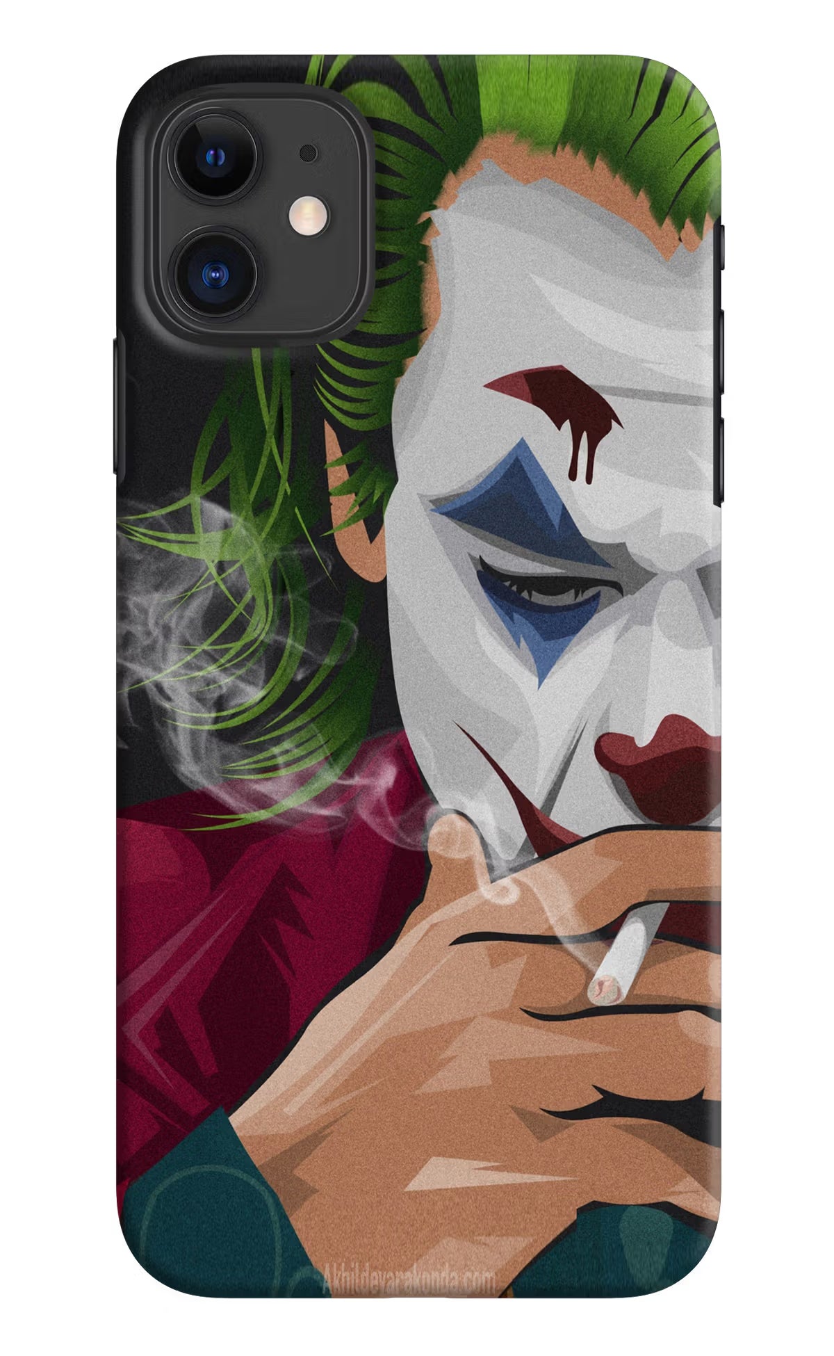 Joker Smoking iPhone 11 Hard Case Back Cover by Casekaro