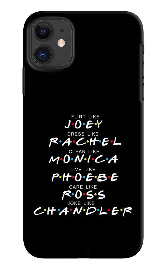 FRIENDS Character iPhone 11 Hard Case Back Cover by Casekaro