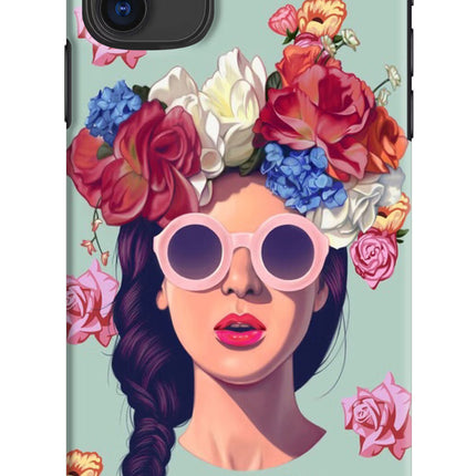 Pretty Girl iPhone 11 Hard Case Back Cover by Casekaro
