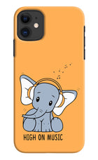 High On Music iPhone 11 Hard Case Back Cover by Casekaro