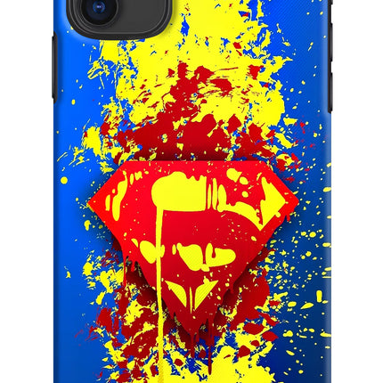 Superman logo iPhone 11 Hard Case Back Cover by Casekaro