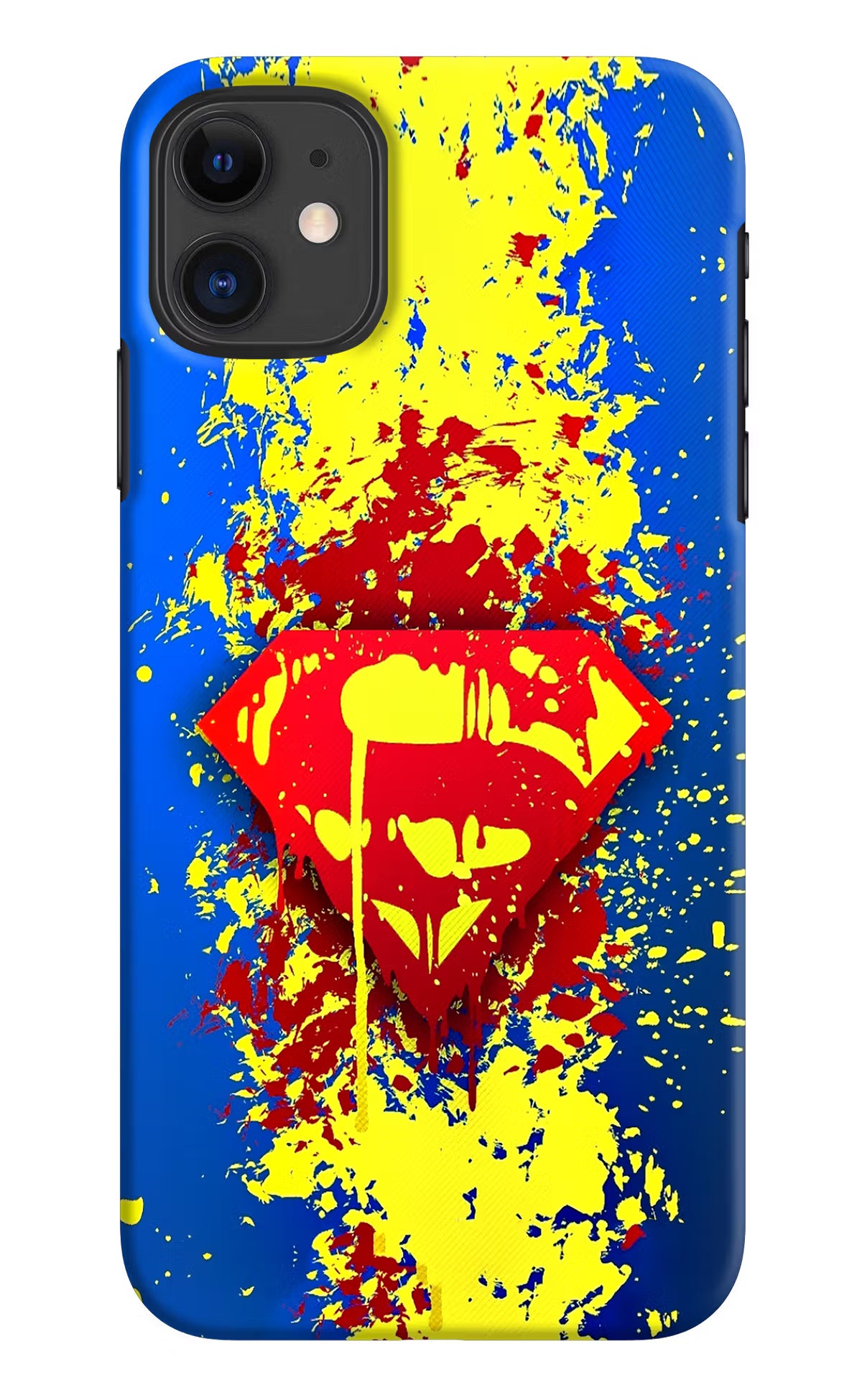 Superman logo iPhone 11 Hard Case Back Cover by Casekaro