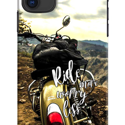 Ride More Worry Less iPhone 11 Hard Case Back Cover by Casekaro