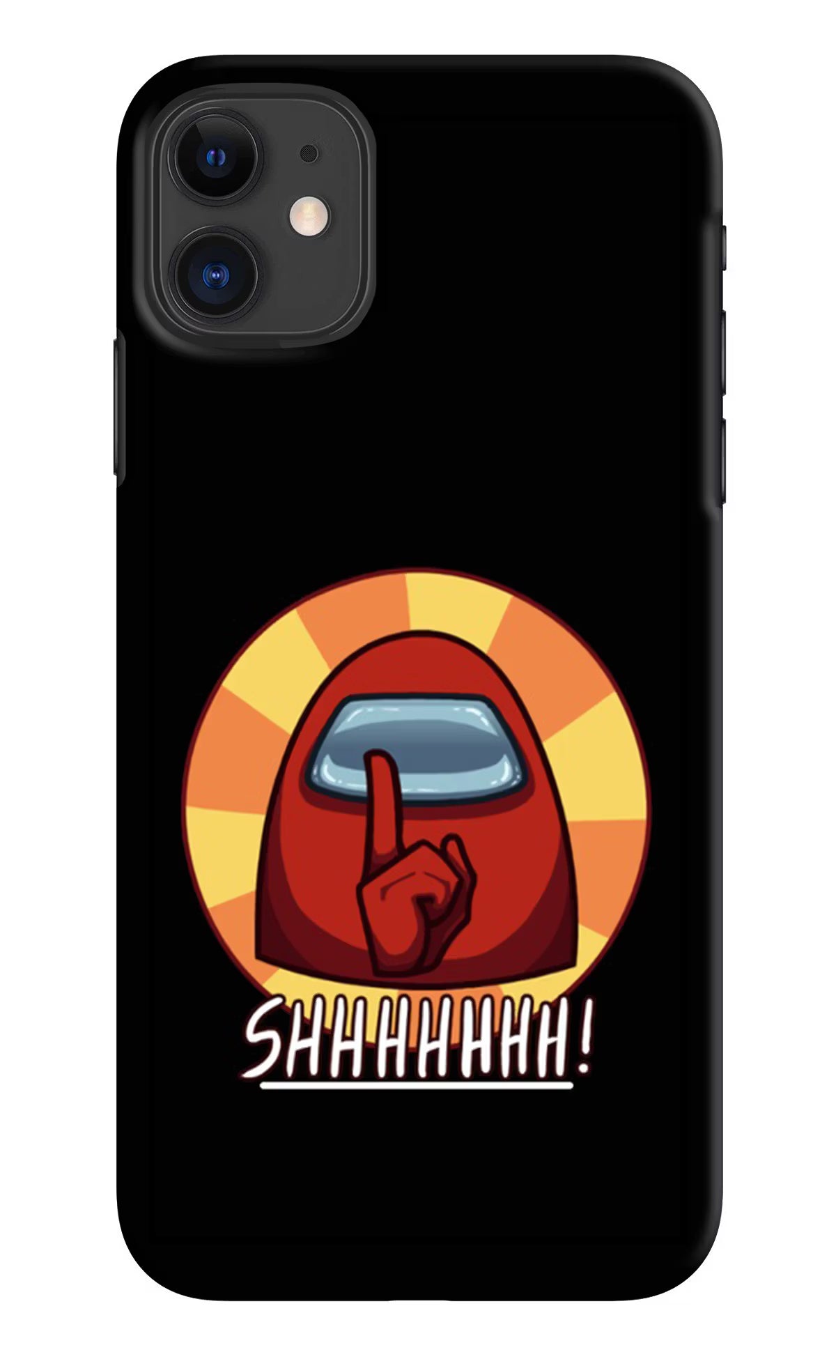 Among Us Shhh! iPhone 11 Hard Case Back Cover by Casekaro