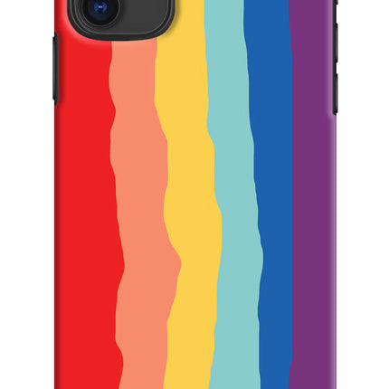 Rainbow iPhone 11 Hard Case Back Cover by Casekaro
