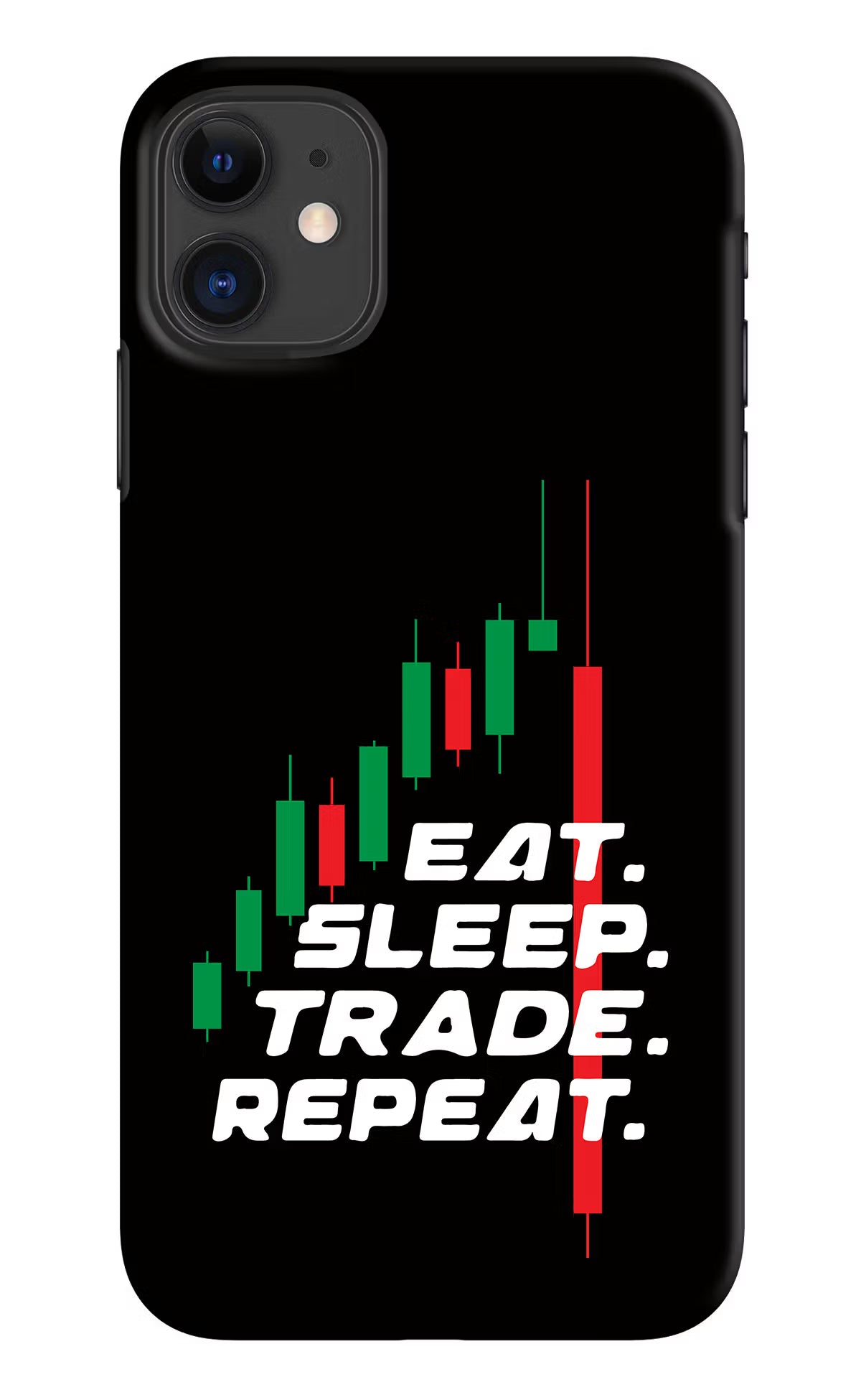 Eat Sleep Trade Repeat iPhone 11 Hard Case Back Cover by Casekaro