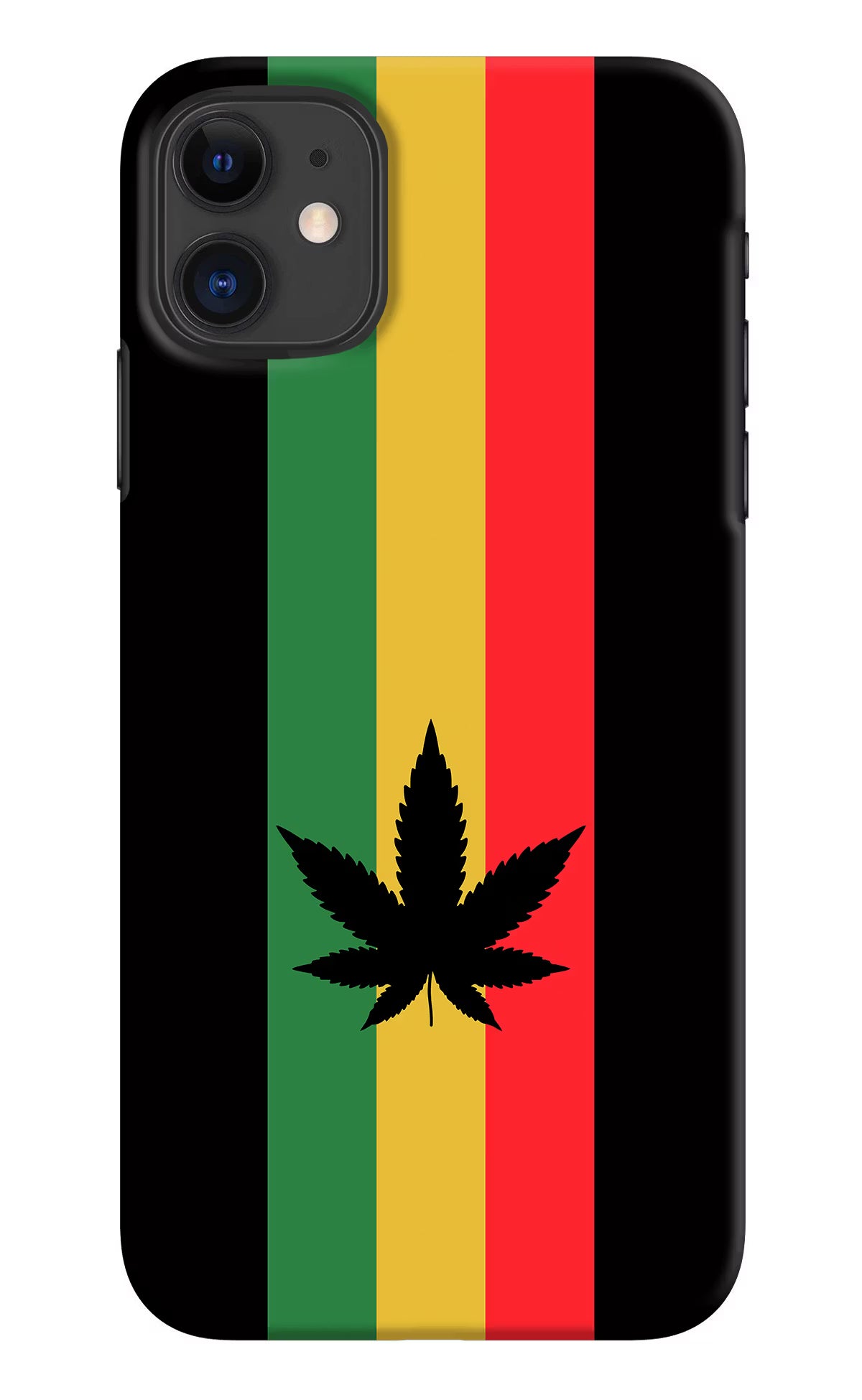 Weed Flag iPhone 11 Hard Case Back Cover by Casekaro