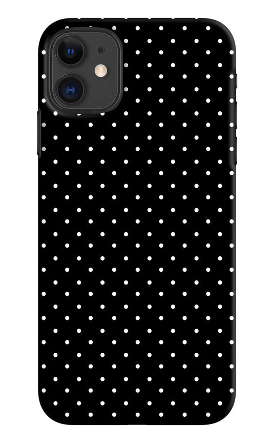 White Dots iPhone 11 Hard Case Back Cover by Casekaro