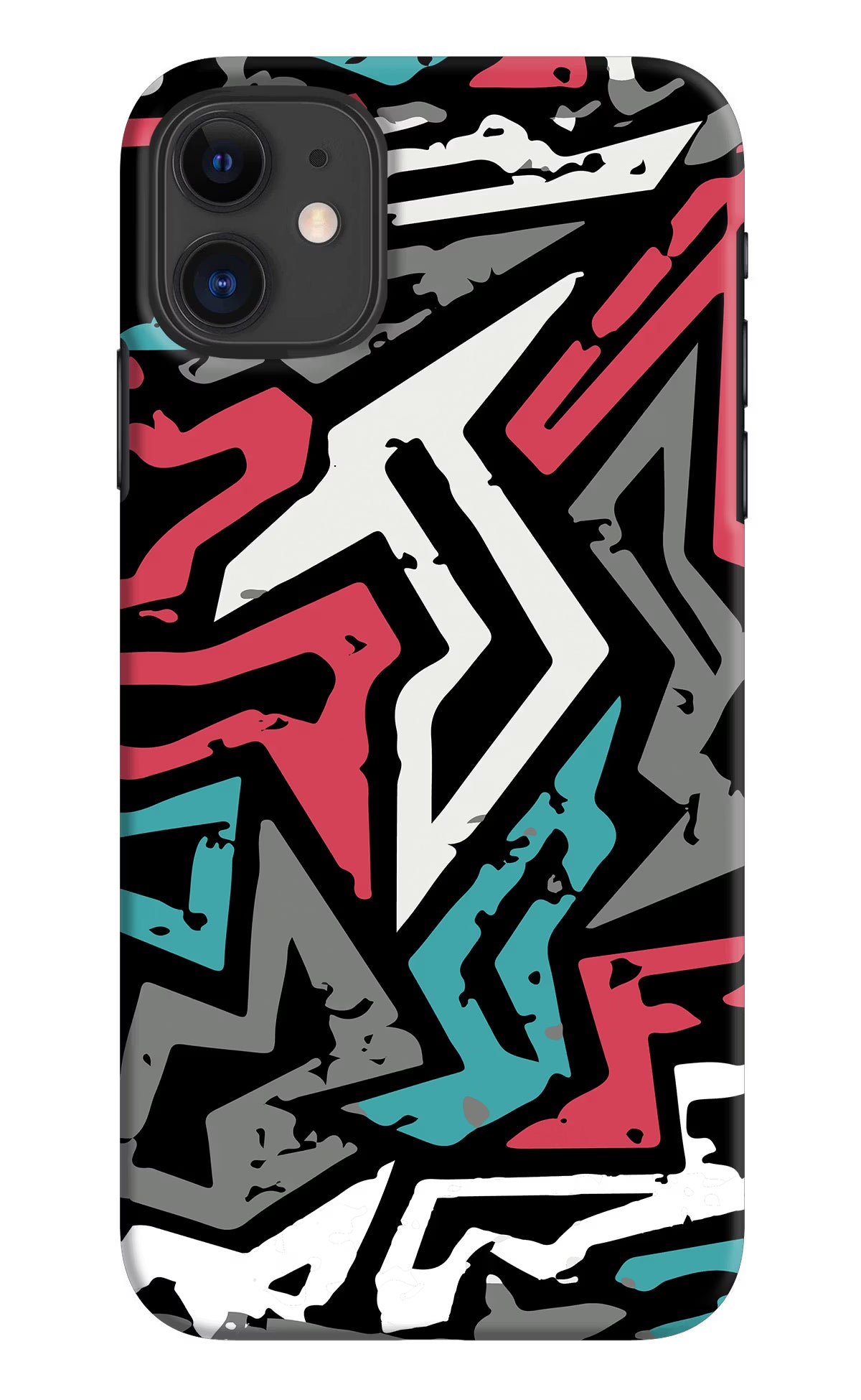 Geometric Graffiti iPhone 11 Hard Case Back Cover by Casekaro