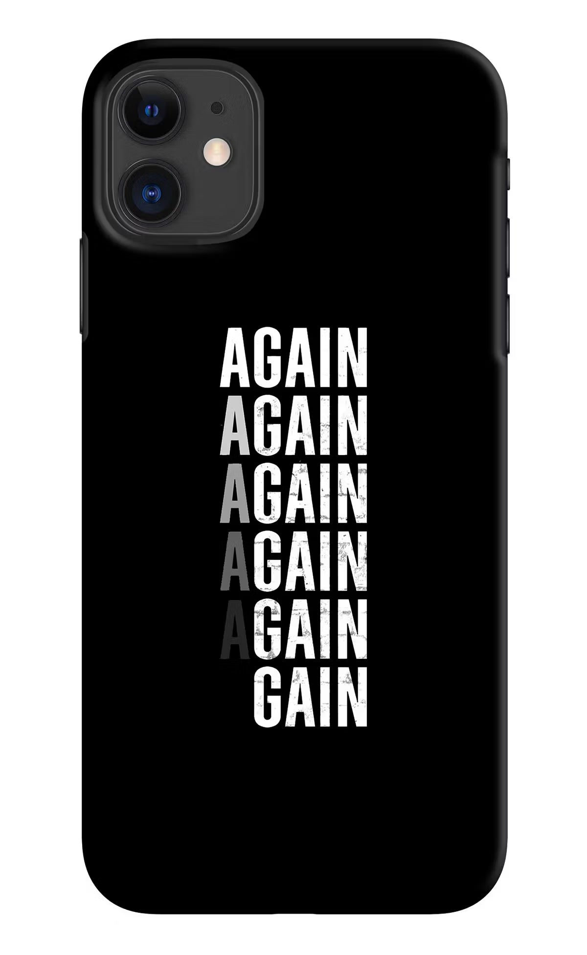 Again Again Gain iPhone 11 Hard Case Back Cover by Casekaro
