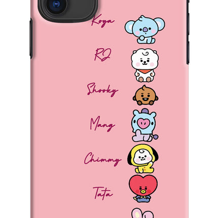BTS names iPhone 11 Hard Case Back Cover by Casekaro