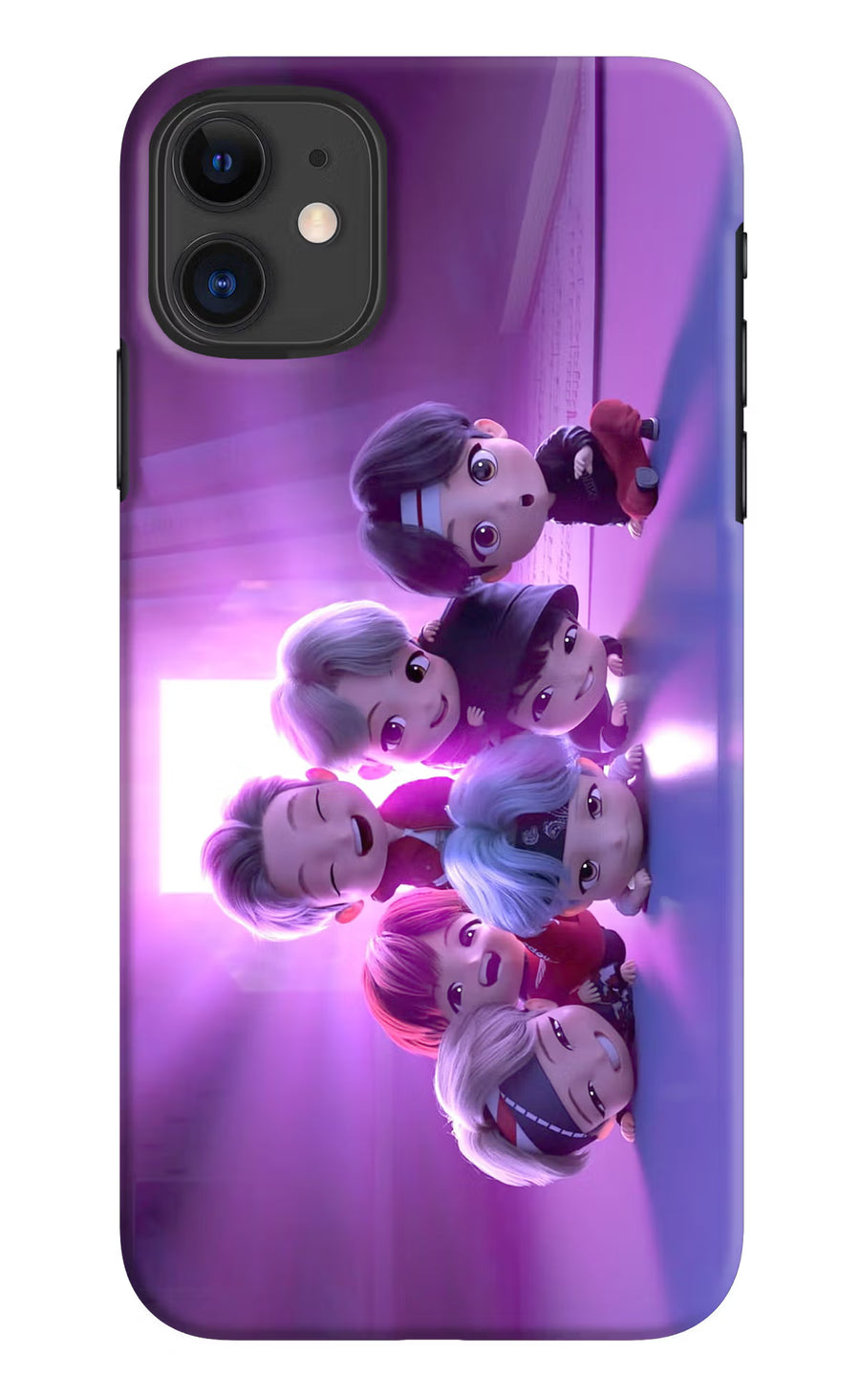 BTS Chibi iPhone 11 Back Cover, Hard case