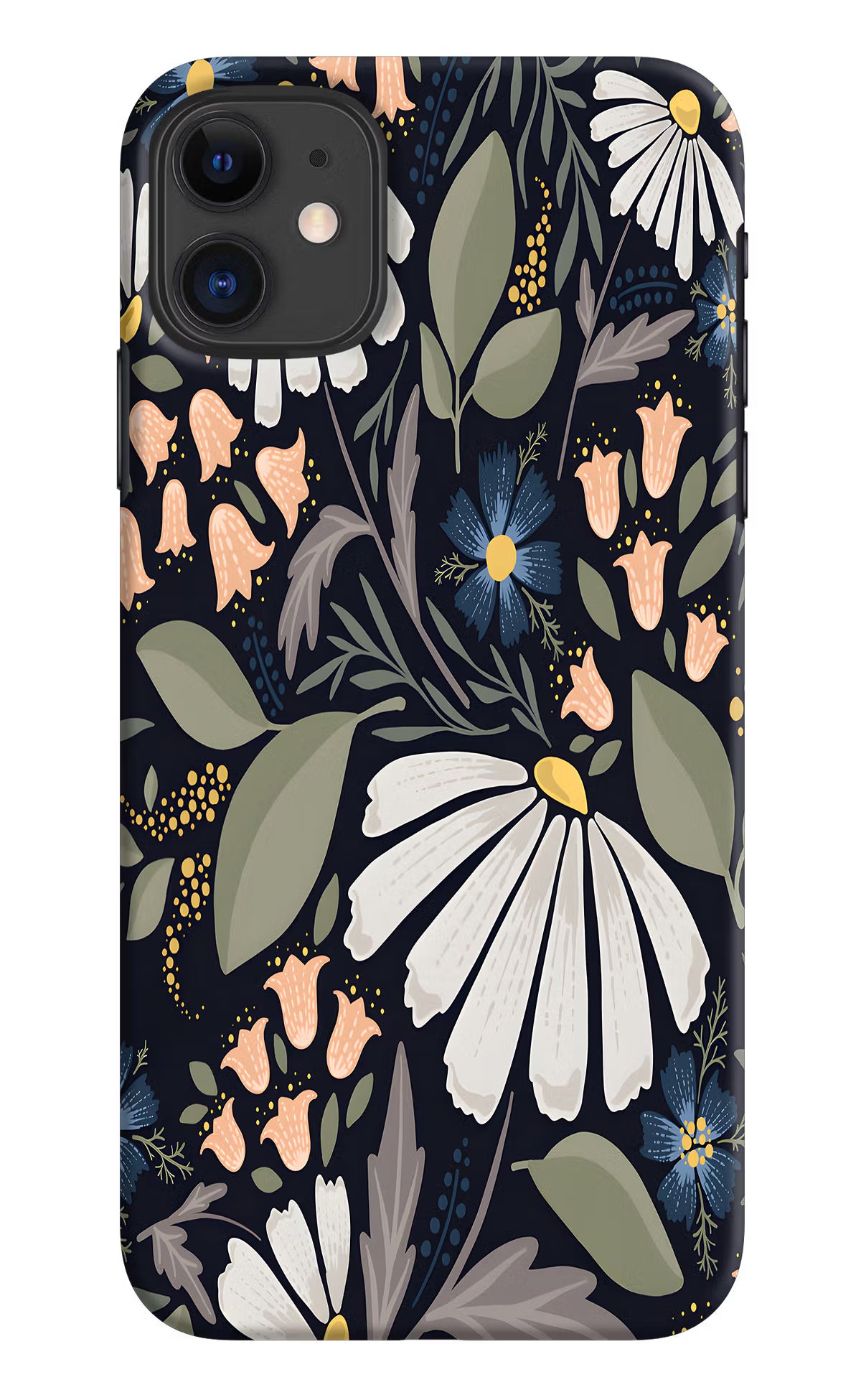 Flowers Art iPhone 11 Hard Case Back Cover by Casekaro