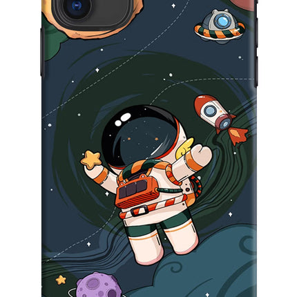 Cartoon Astronaut iPhone 11 Hard Case Back Cover by Casekaro