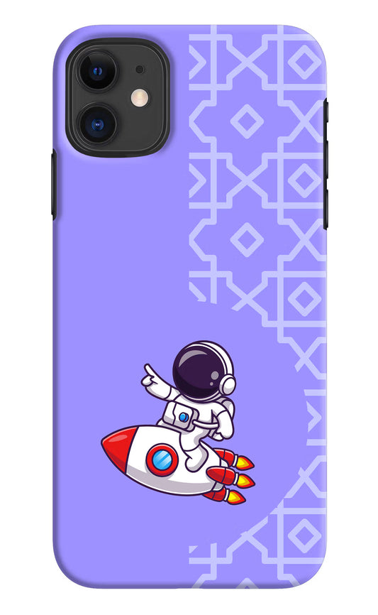 Cute Astronaut iPhone 11 Hard Case Back Cover by Casekaro