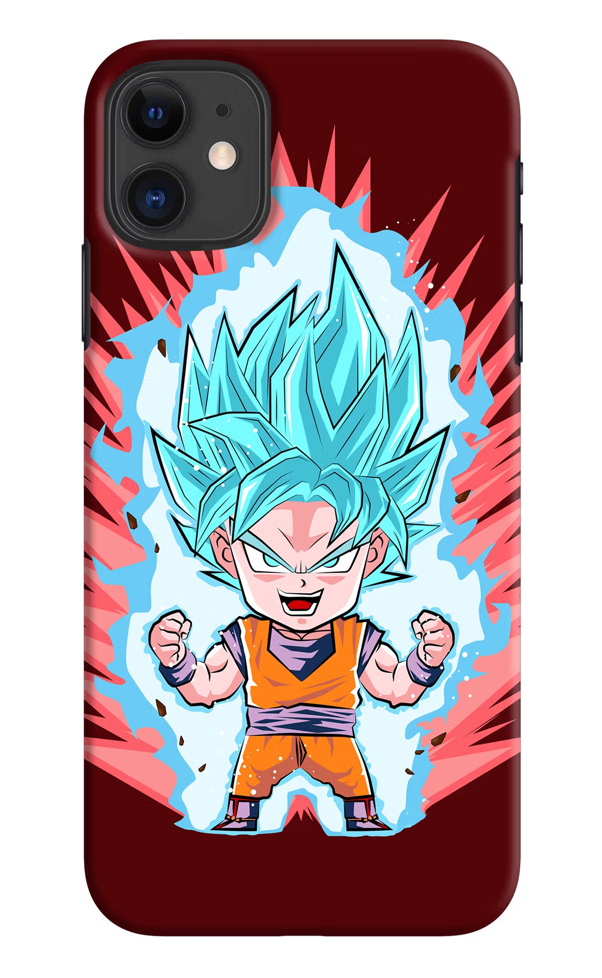 Goku Little iPhone 11 Hard Case Back Cover by Casekaro
