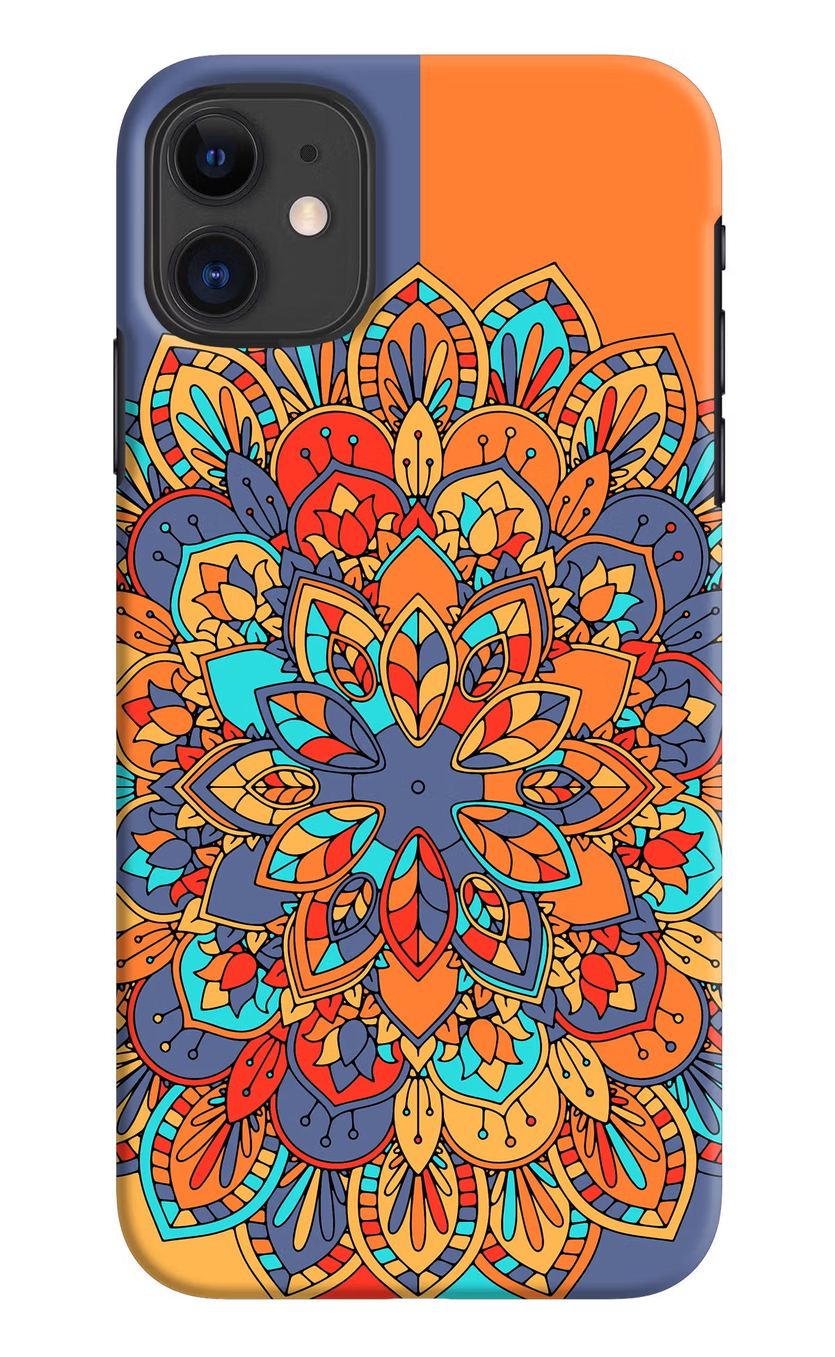 Color Mandala iPhone 11 Hard Case Back Cover by Casekaro