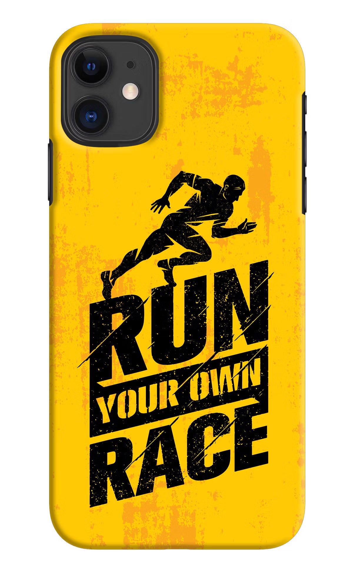 Run Your Own Race iPhone 11 Hard Case Back Cover by Casekaro