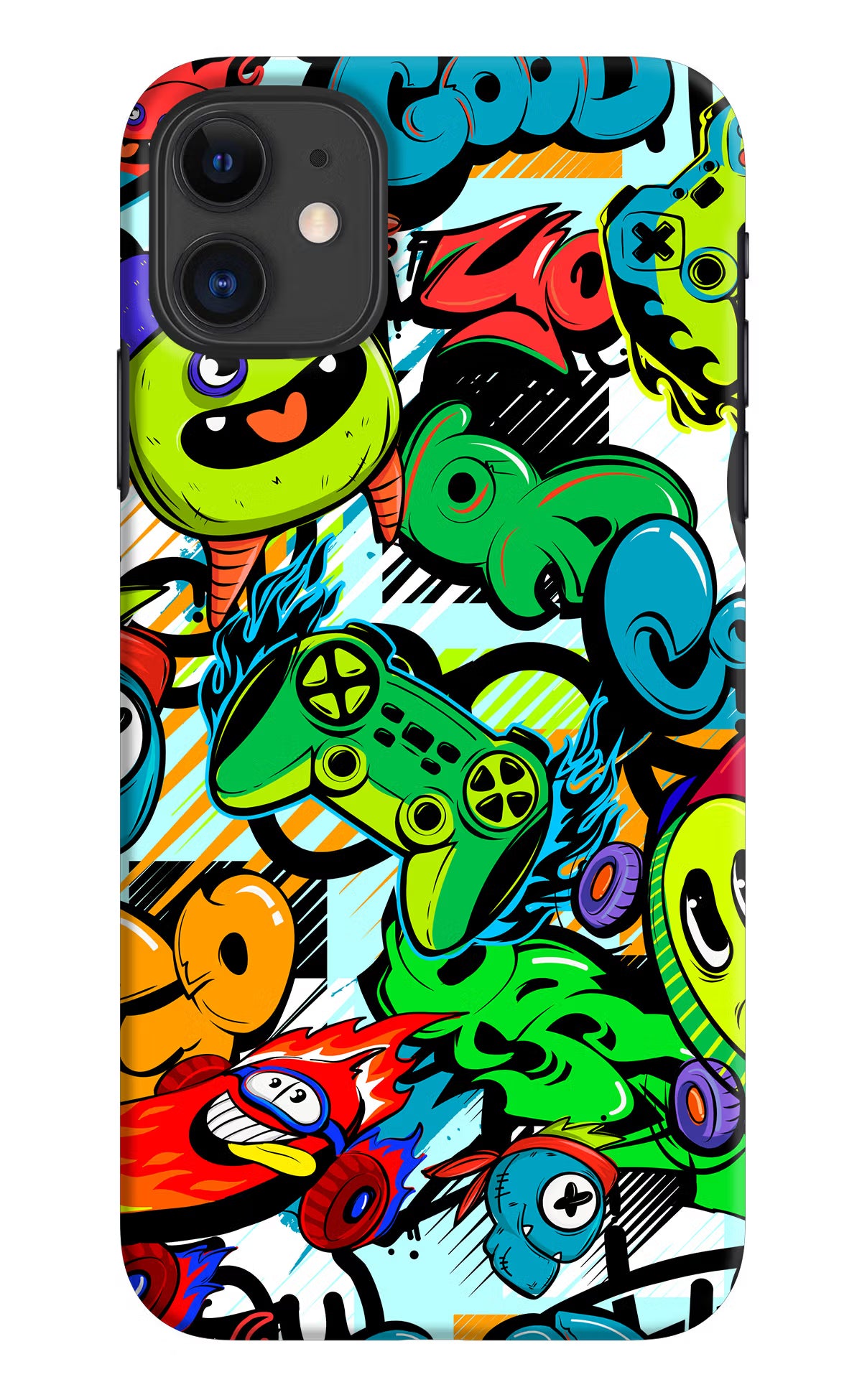 Game Doodle iPhone 11 Hard Case Back Cover by Casekaro