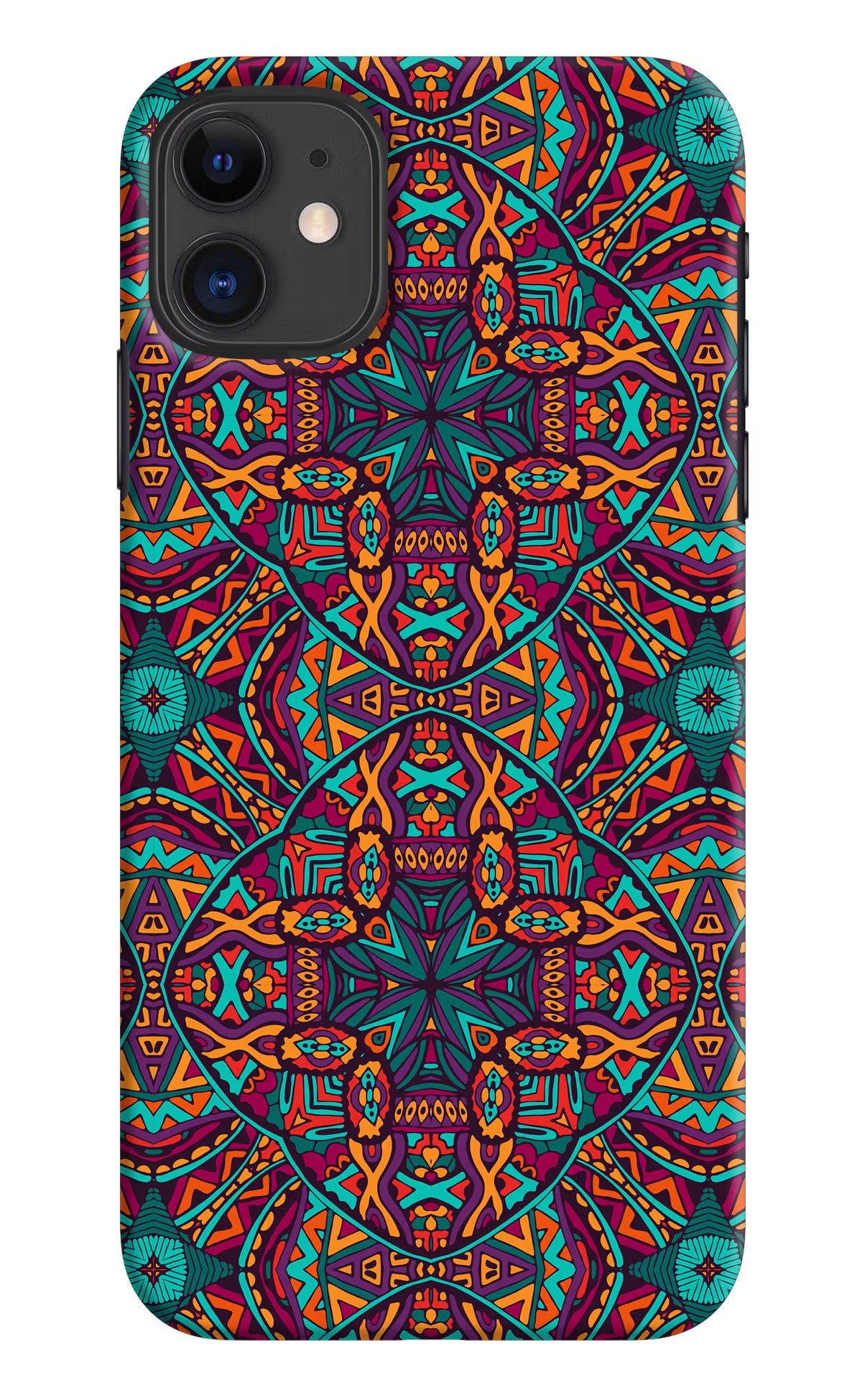 Colour Mandala iPhone 11 Hard Case Back Cover by Casekaro
