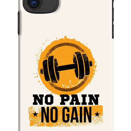 No Pain No Gain iPhone 11 Hard Case Back Cover by Casekaro
