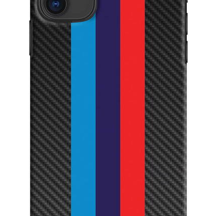 BMW Stripes Pattern iPhone 11 Hard Case Back Cover by Casekaro