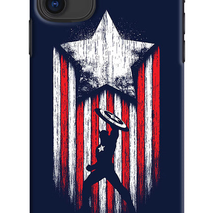 Captain America Marvel Art iPhone 11 Hard Case Back Cover by Casekaro