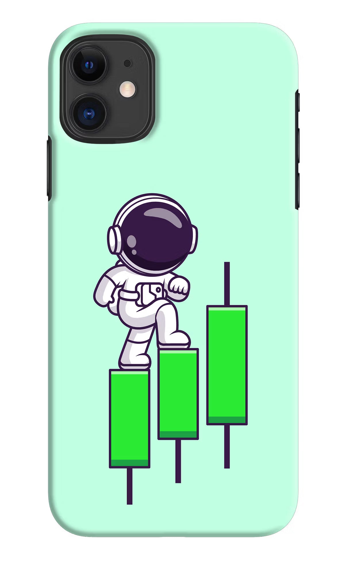 Astronaut Trader iPhone 11 Hard Case Back Cover by Casekaro